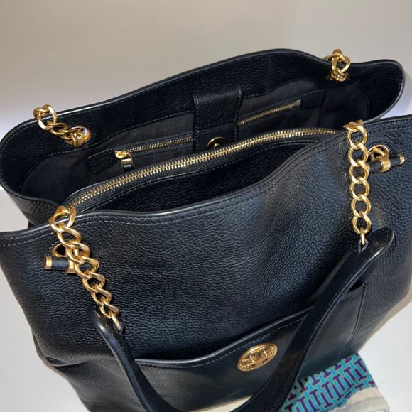 Tory Burch Pebbled Leather Gold Hardware Bag - Picture 3 of 5